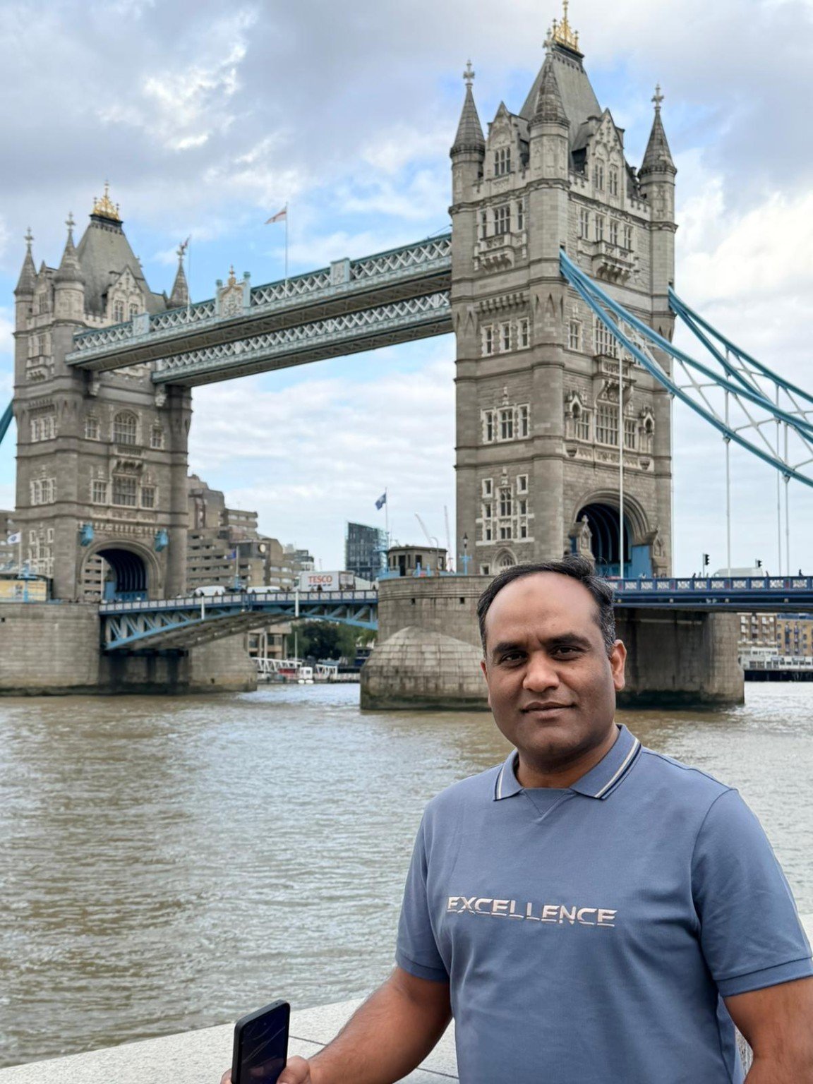 Rashid Hussain at Tower Bridge in London